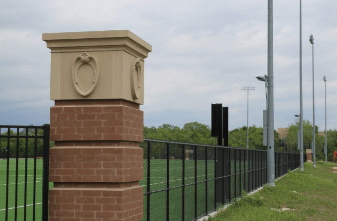 UW Madison near west baseball field fencing
